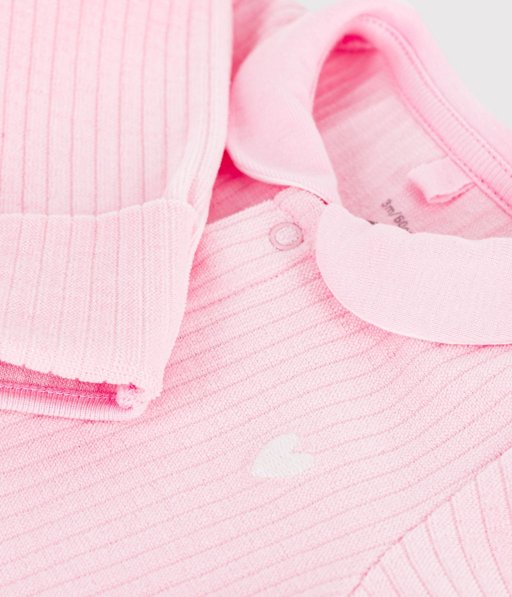 Pyjama bébé en velours à col uni – Z1