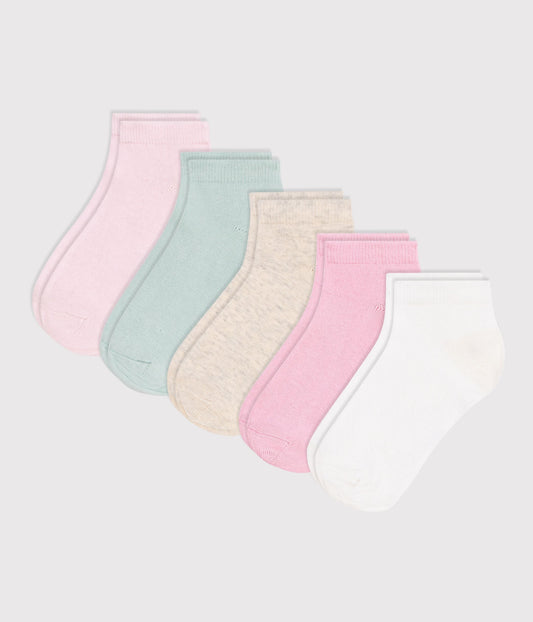 5 paires de chaussettes enfant en coton unies – F1