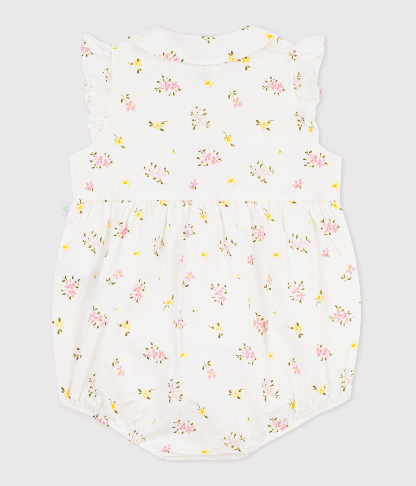 Barboteuse bébé en coton, imprimée fleurs – D1