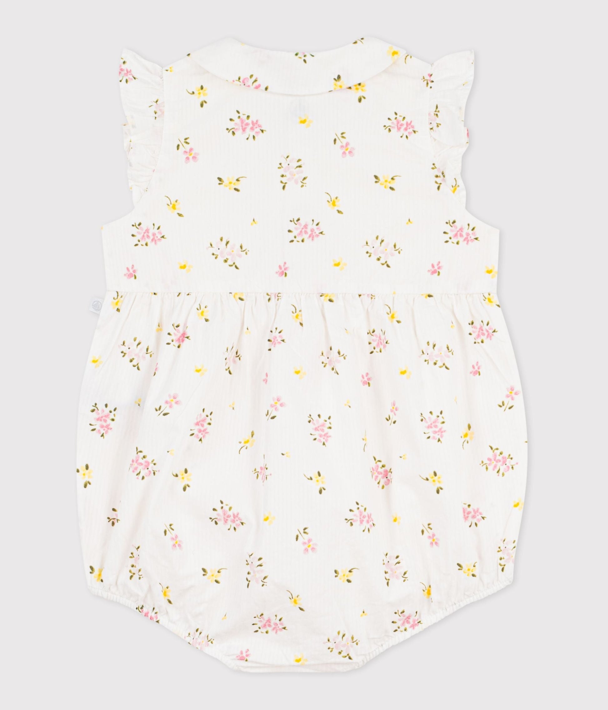 Barboteuse bébé en coton, imprimée fleurs – D1