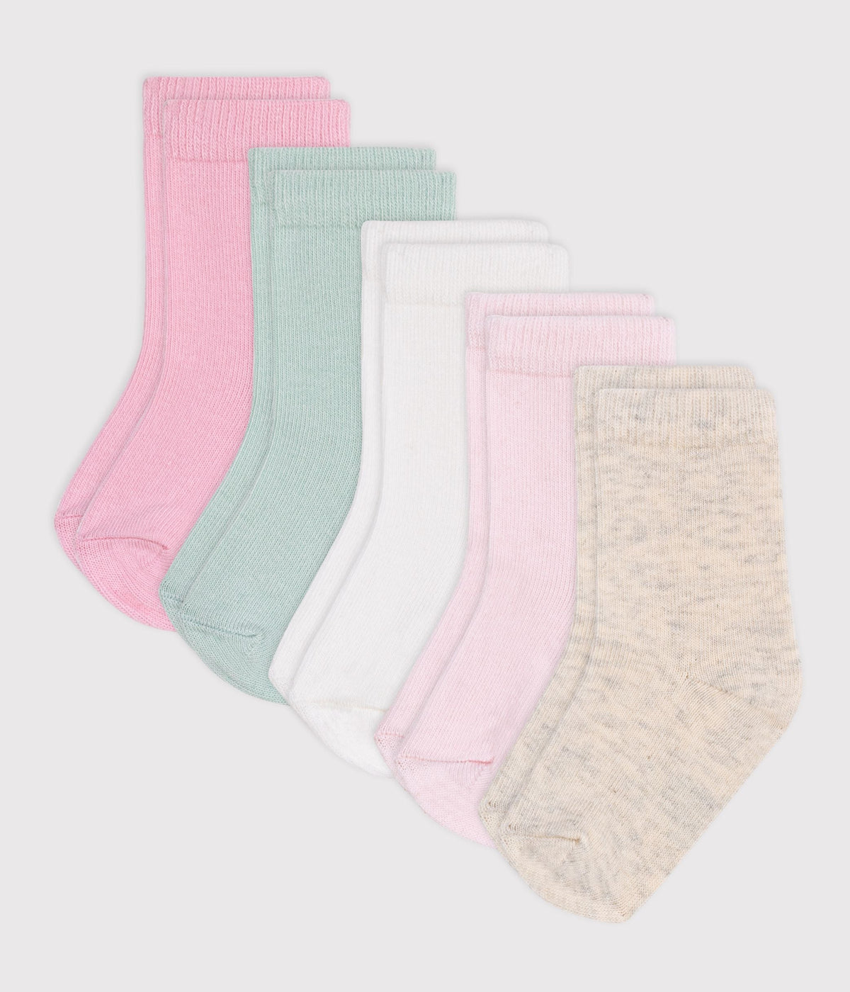 5 paires de chaussettes bébé en coton unies – F1
