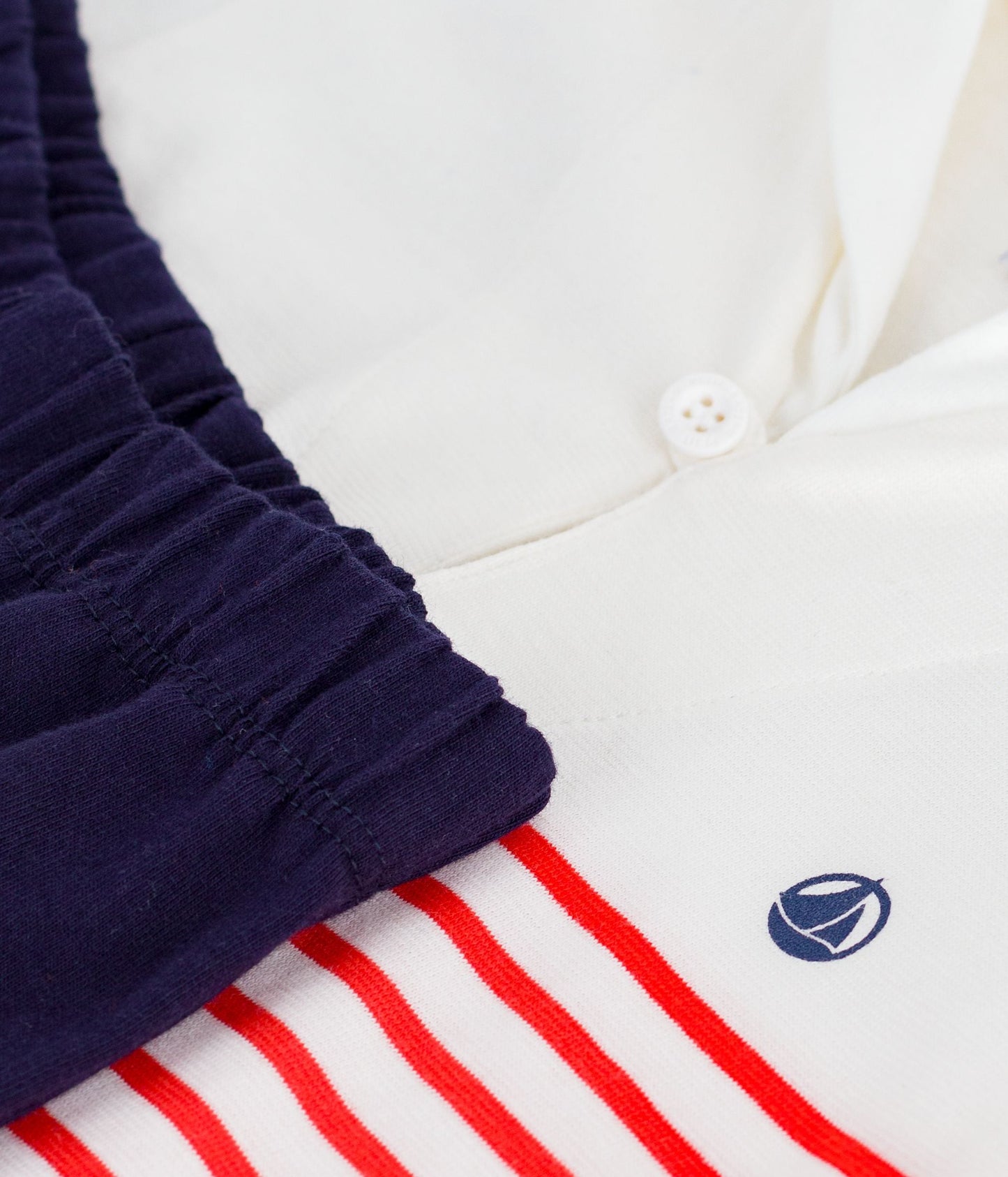 Ensemble bébé 2 pièces en coton, tee-shirt à col marin – Z1