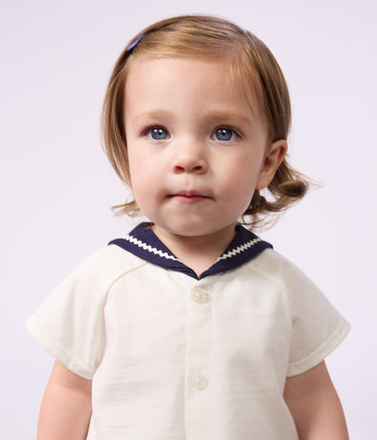 Ensemble bébé 2 pièces en coton, tee-shirt à col marin – J2