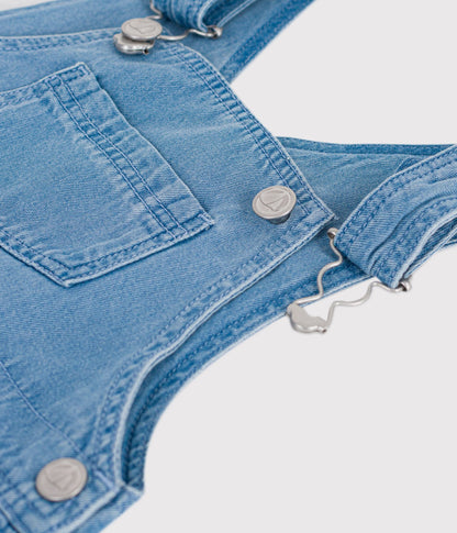 Salopette courte bébé en denim léger – Z1
