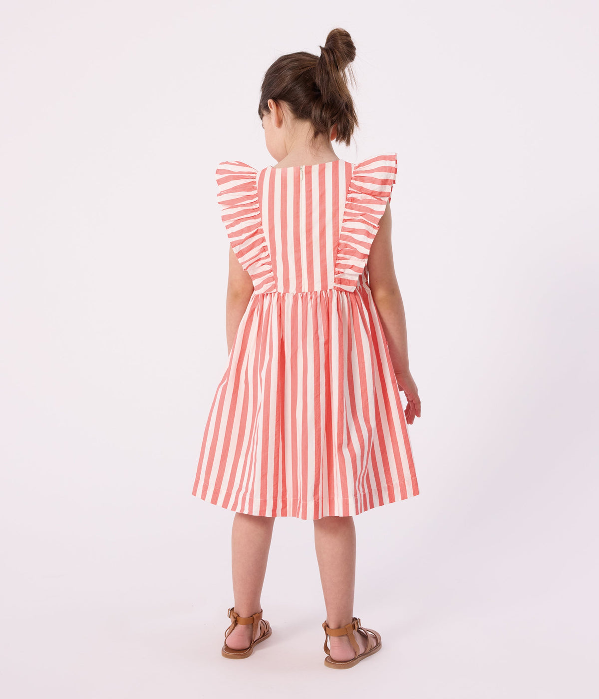 Robe sans manches enfant en coton à rayures – J2