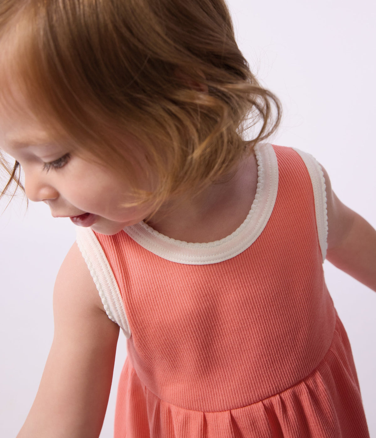Robe bébé en coton sans manches, unie – J2