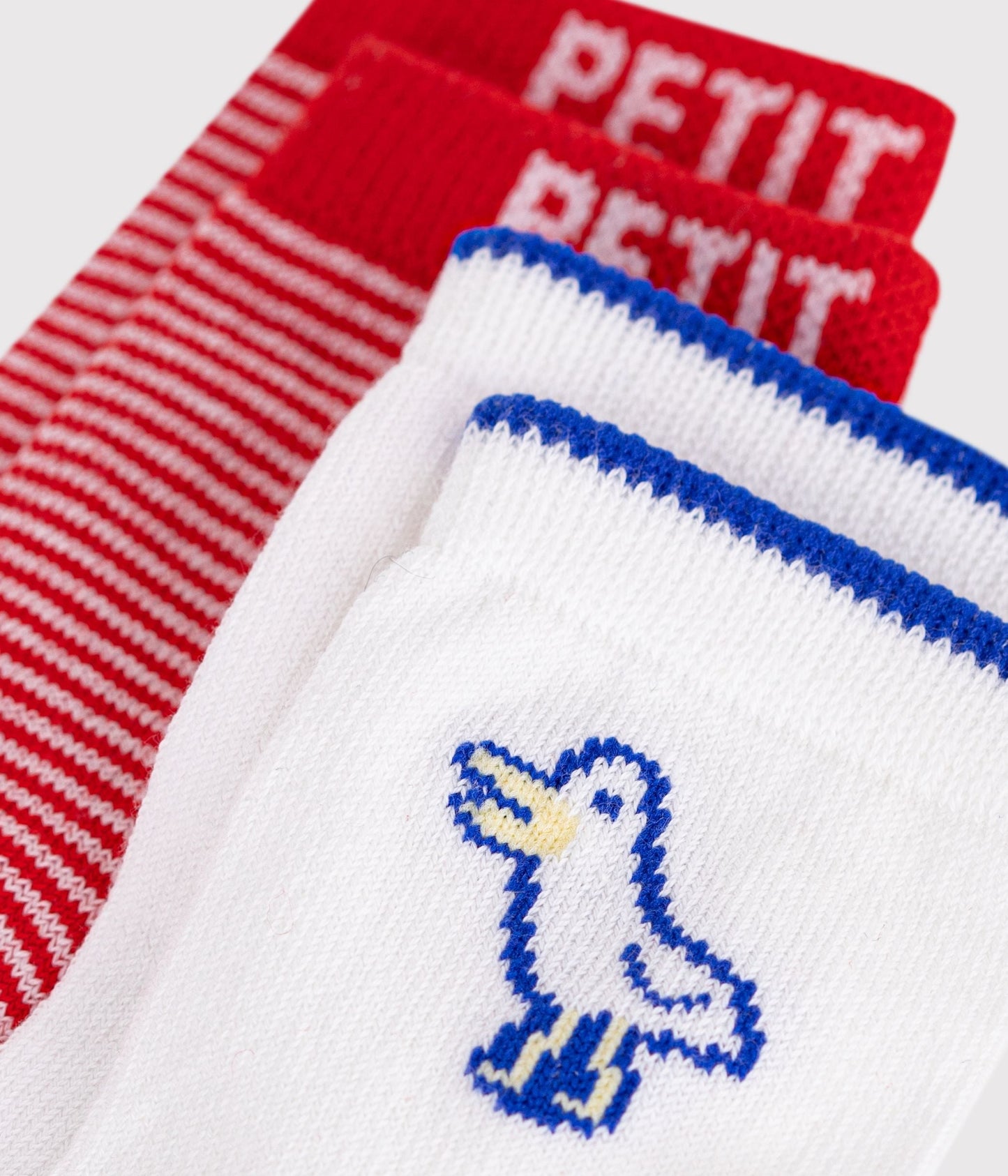 2 paires de chaussettes bébé en coton mouettes et rayures – Z1