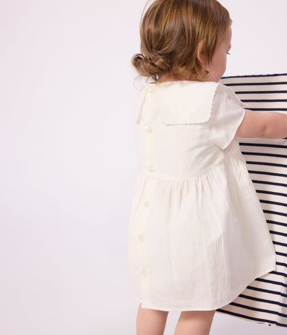 Robe bébé en coton/lin manches courtes et son bloomer – J3