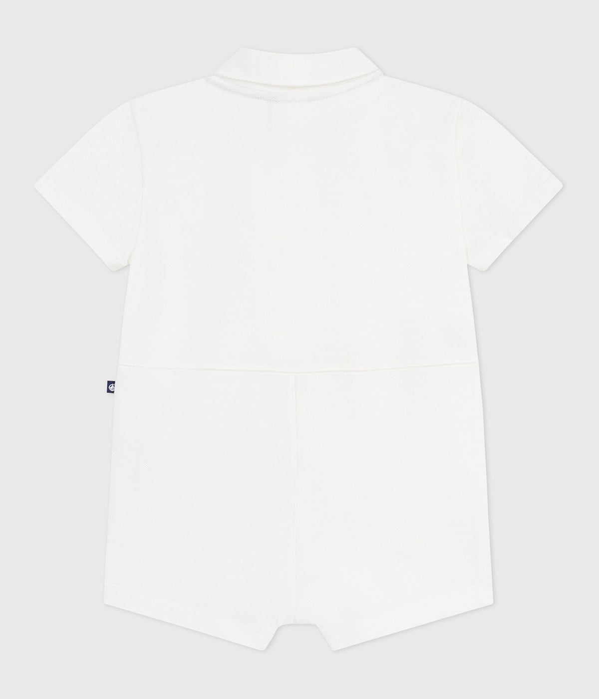 Combinaison courte col polo bébé en coton unie – D1