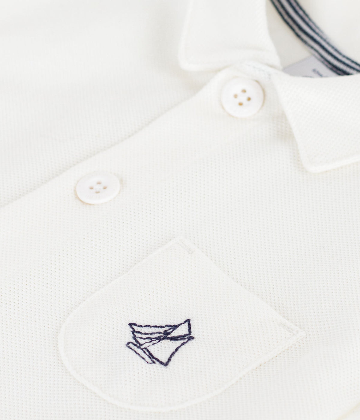 Combinaison courte col polo bébé en coton unie – Z1