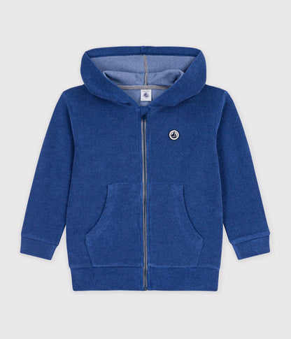 Sweatshirt zippé enfant en coton