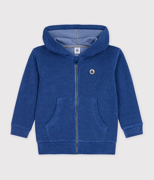 Sweatshirt zippé enfant en coton