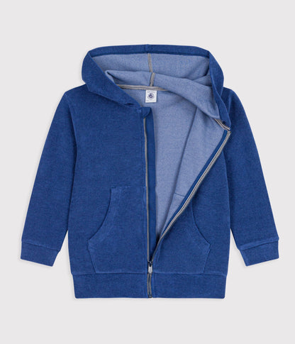 Sweatshirt zippé enfant en coton