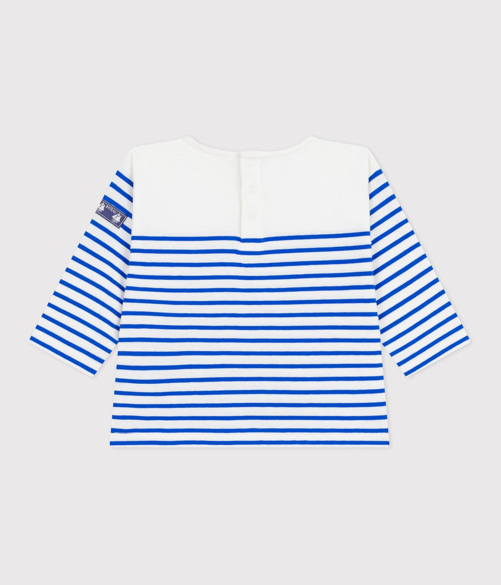 Tee-shirt marinière bébé en coton manches longues – D1