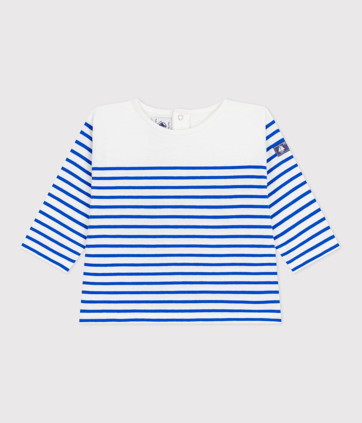 Tee-shirt marinière bébé en coton manches longues – F1
