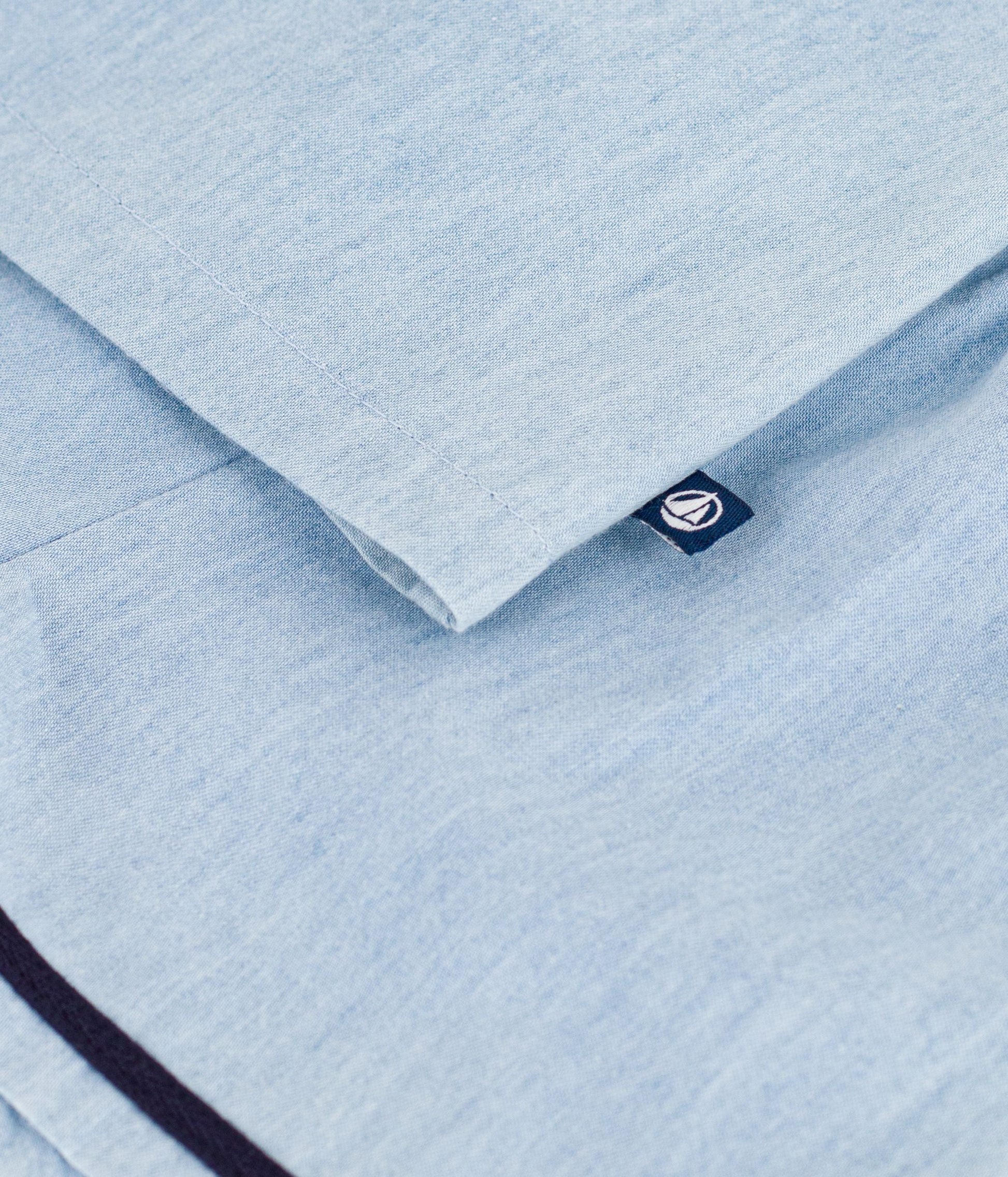 Ensemble bébé 2 pièces en chambray, tee-shirt col vareuse – Z1