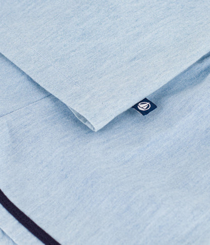 Ensemble bébé 2 pièces en chambray, tee-shirt col vareuse – Z1