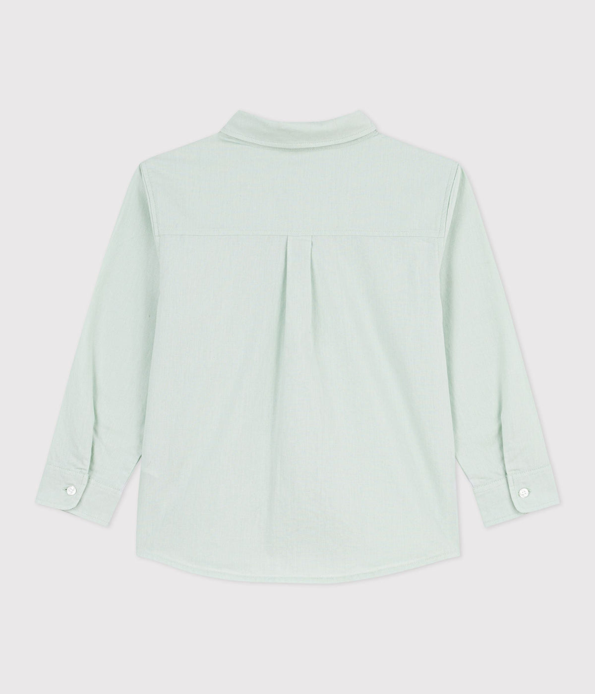 Chemise enfant en coton à manches longues unie – D1