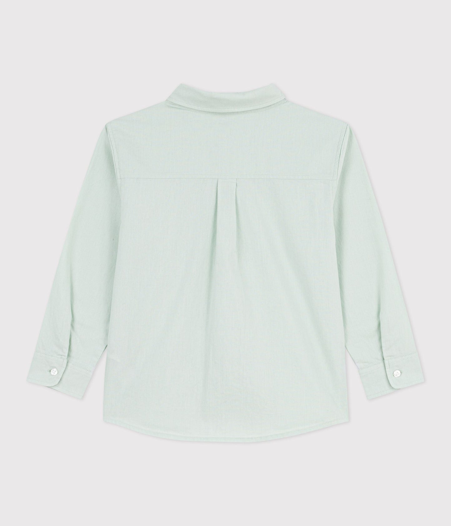 Chemise enfant en coton à manches longues unie – D1