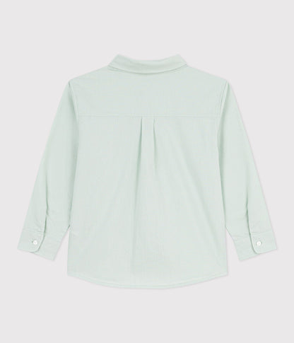 Chemise enfant en coton à manches longues unie – D1