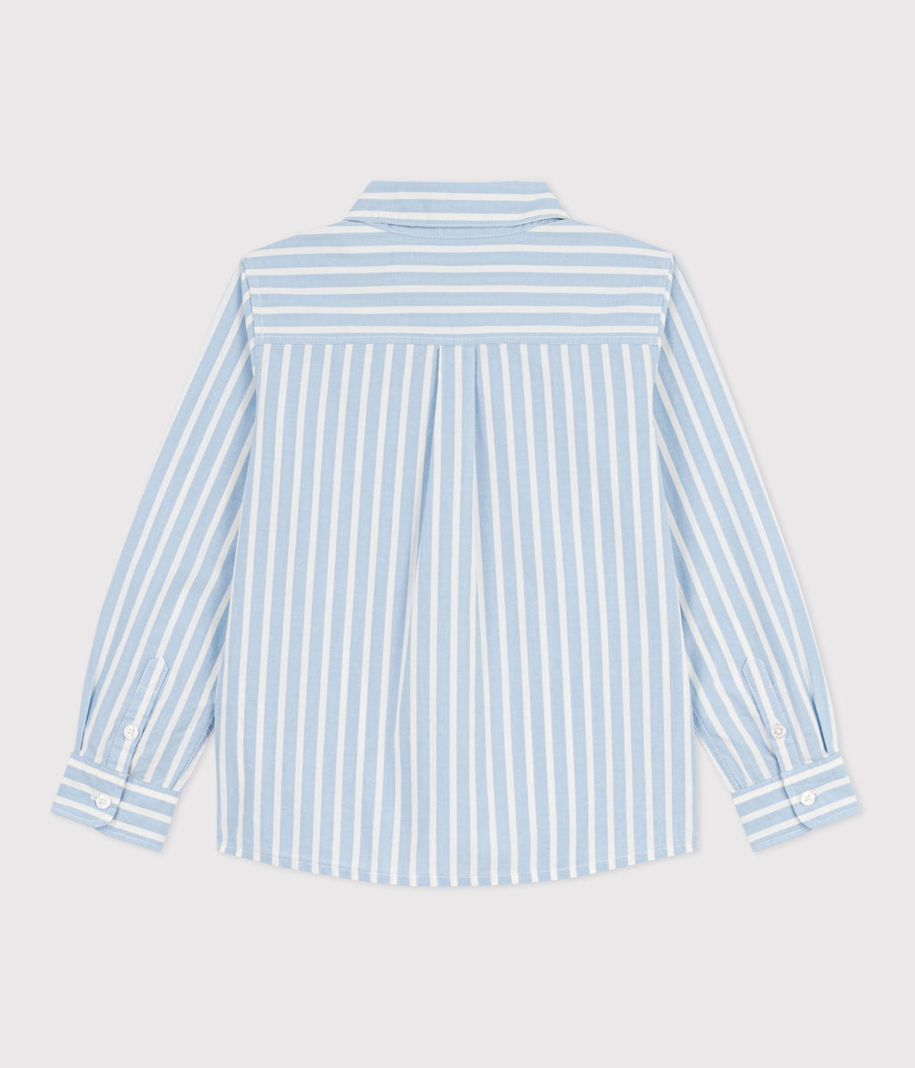 Chemise enfant en coton à manches longues à rayures – D1