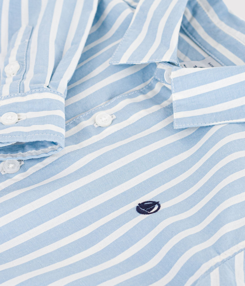 Chemise enfant en coton à manches longues à rayures – Z1