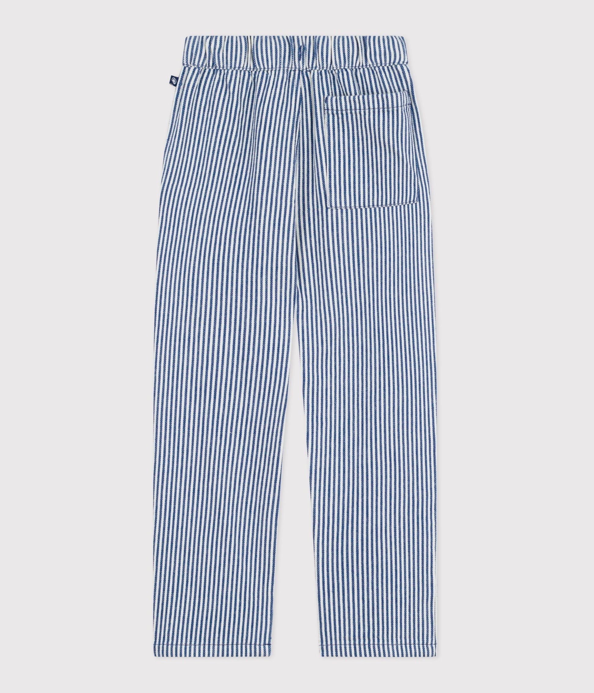 Pantalon enfant en coton à rayures – D1