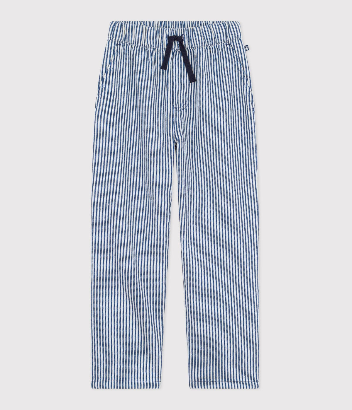 Pantalon enfant en coton à rayures – F1