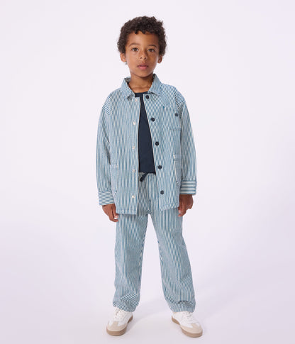 Pantalon enfant en coton à rayures – J2