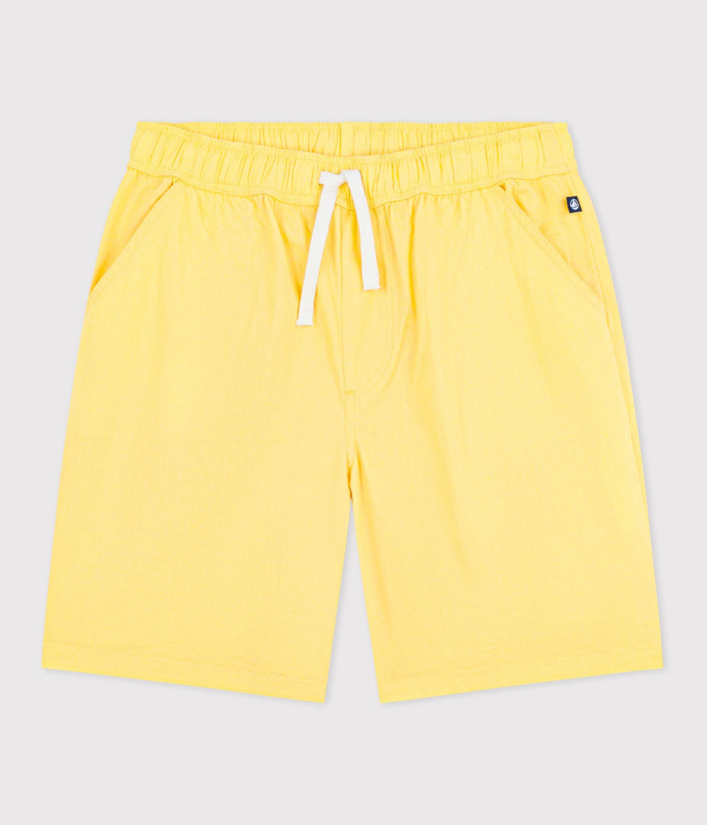 Bermuda short enfant en coton uni – F1