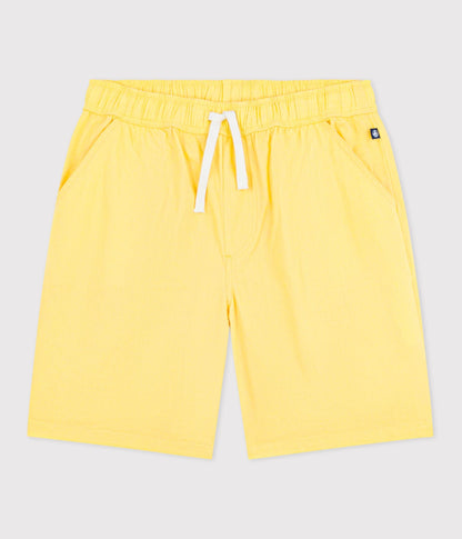 Bermuda short enfant en coton uni – F1