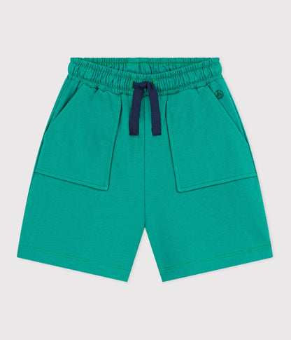 Bermuda short enfant en coton uni – F1