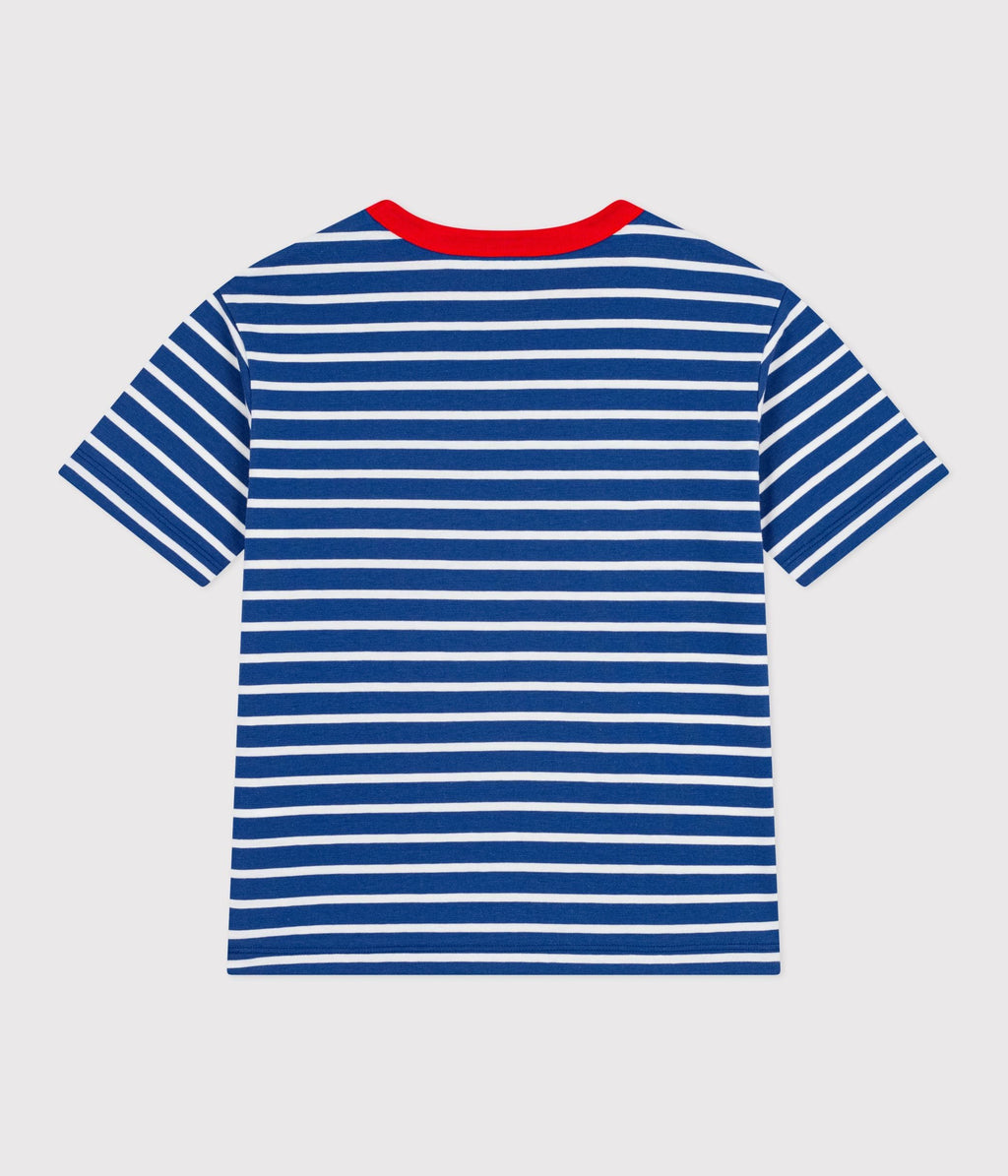 Tee-shirt enfant manches courtes en coton à rayures – D1