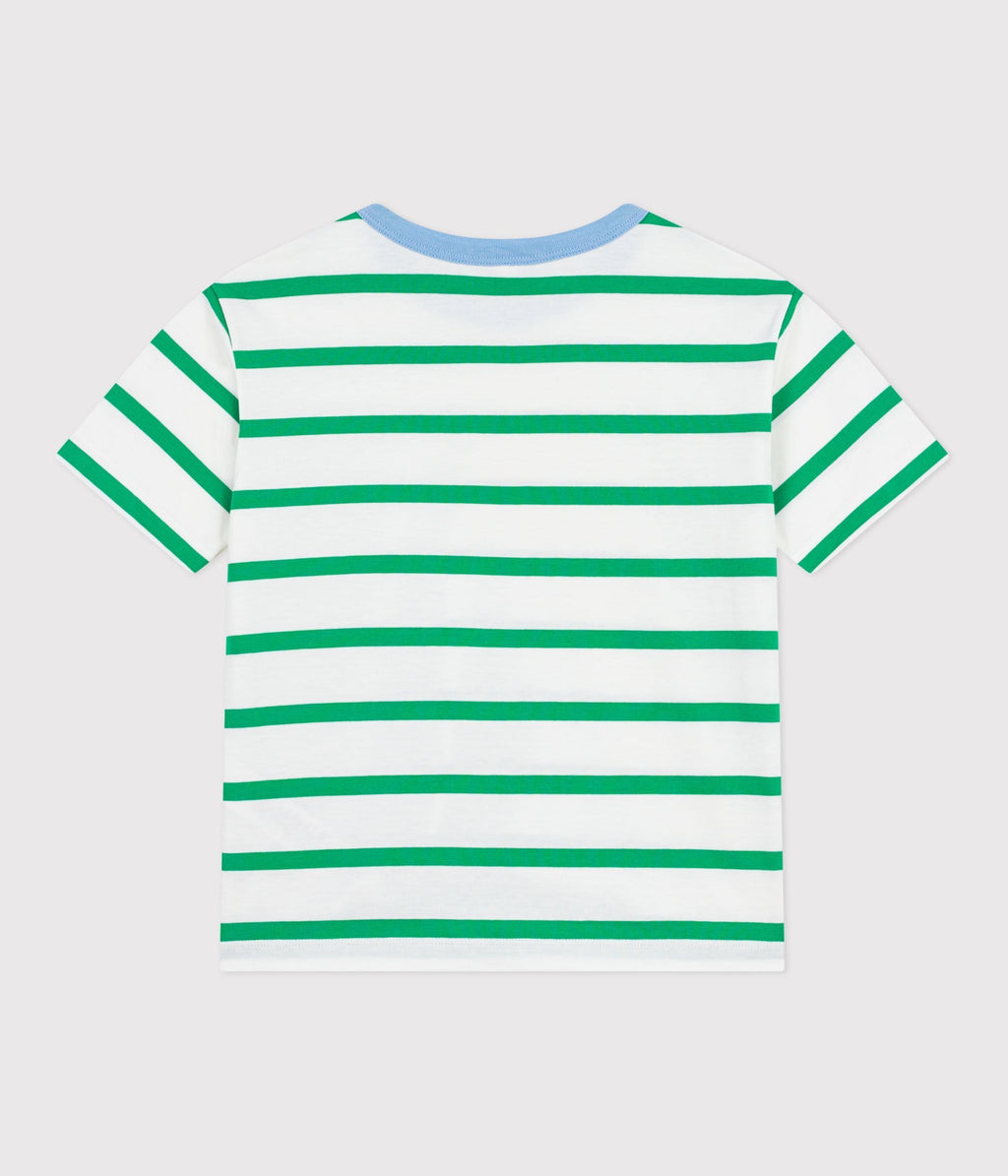 Tee-shirt enfant manches courtes en coton à rayures – D1