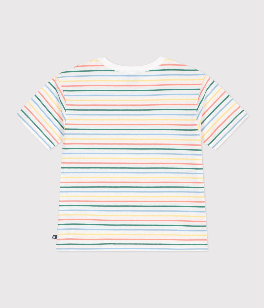 Tee-shirt enfant manches courtes en coton à rayures – D1