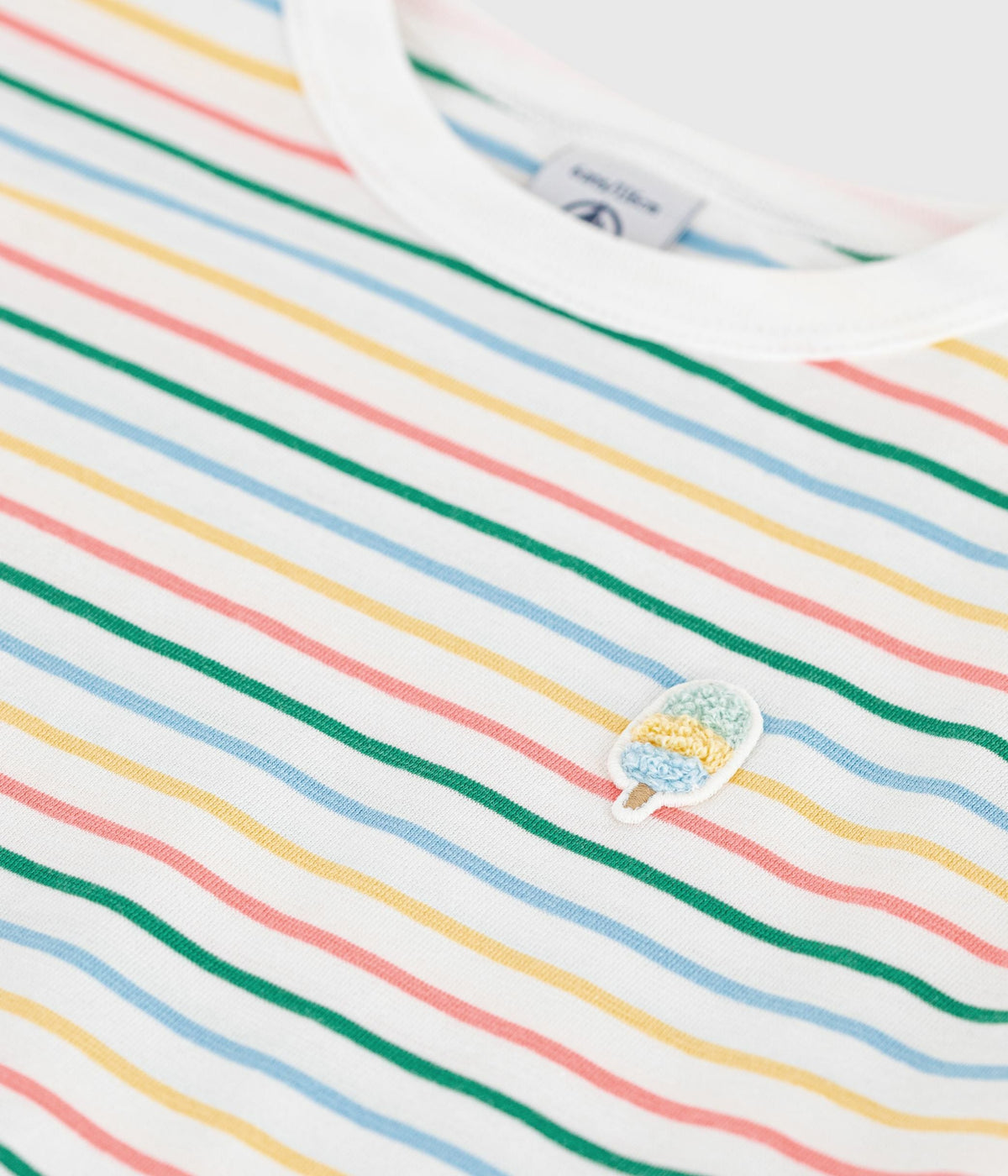 Tee-shirt enfant manches courtes en coton à rayures – Z1