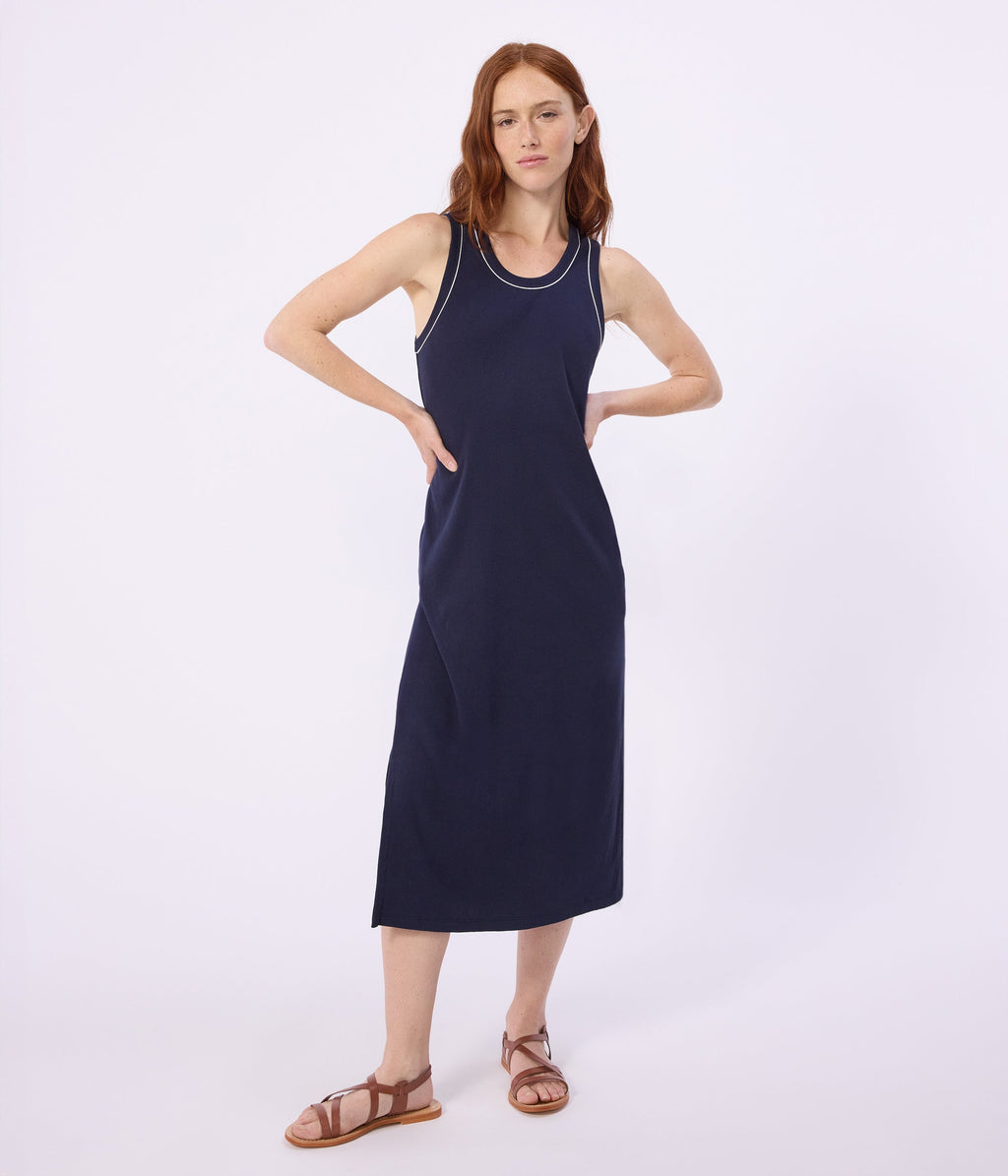 Robe débardeur longue femme en coton – J1