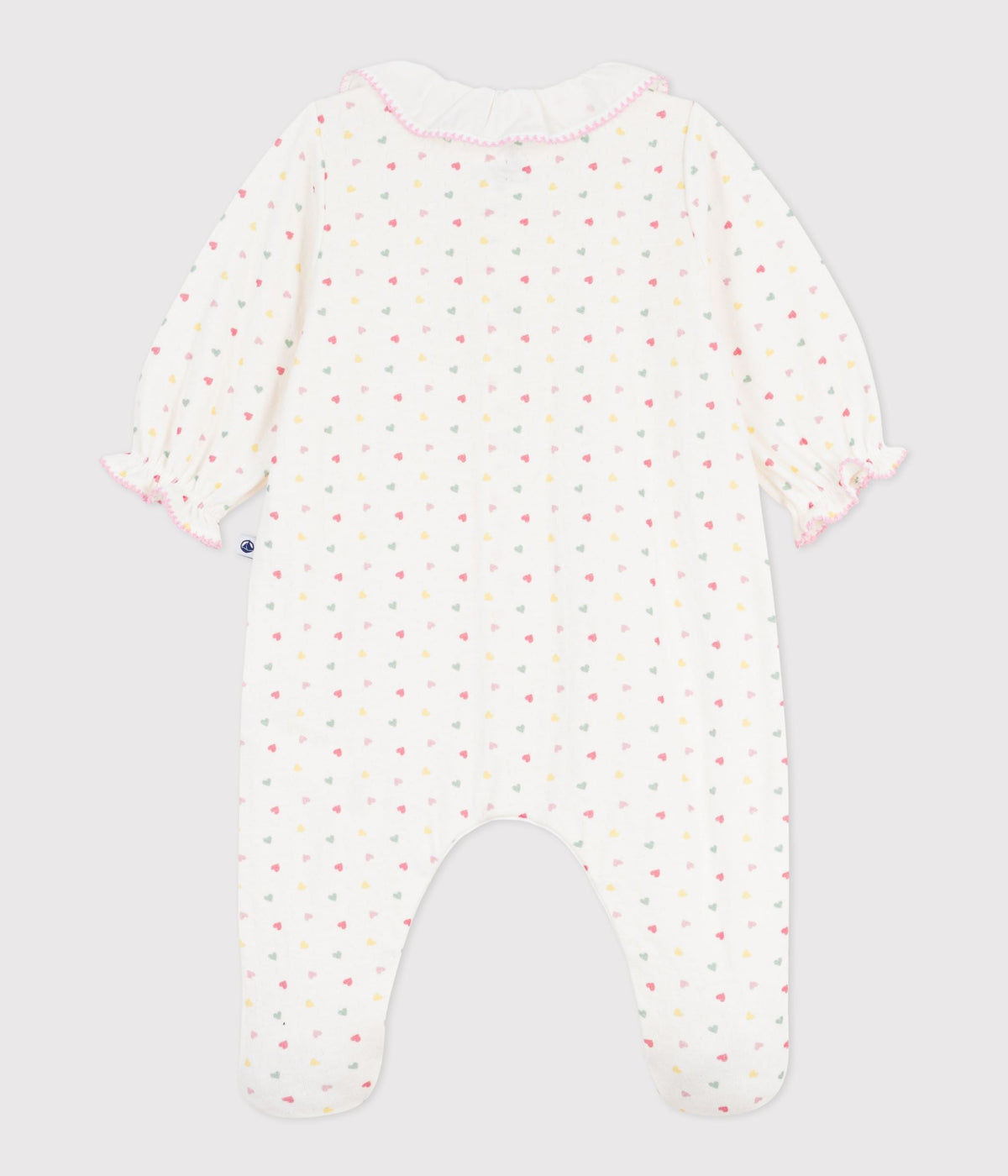 Pyjama bébé en tubique à col fleuri – D1