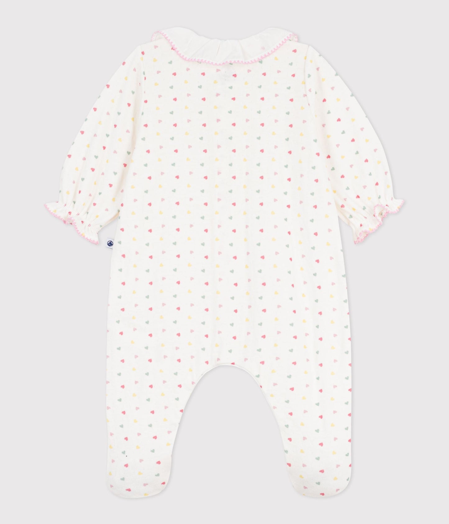 Pyjama bébé en tubique à col fleuri – D1
