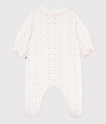 Pyjama bébé en tubique à col fleuri – D1