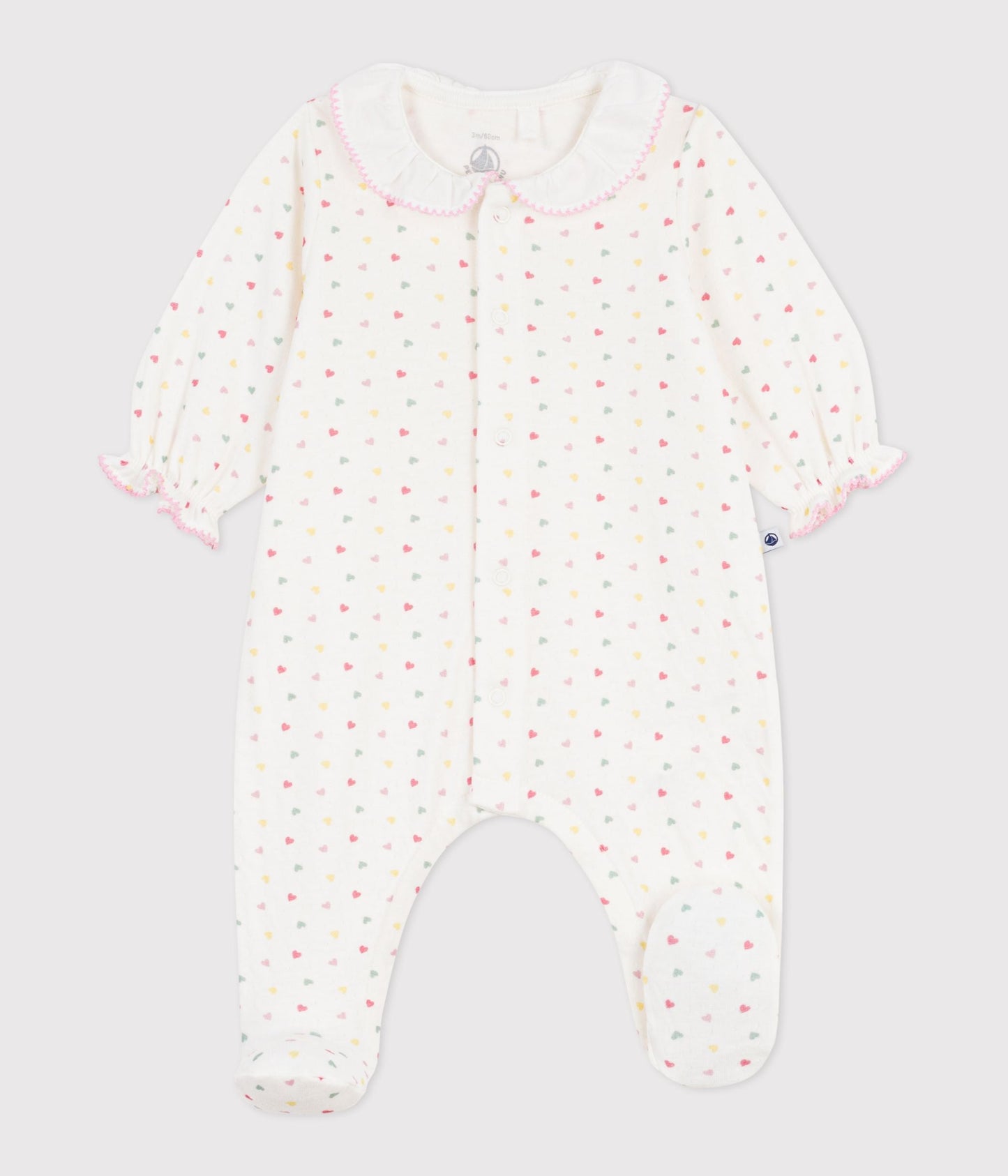 Pyjama bébé en tubique à col fleuri – F1