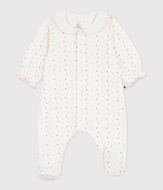 Pyjama bébé en tubique à col fleuri – F1