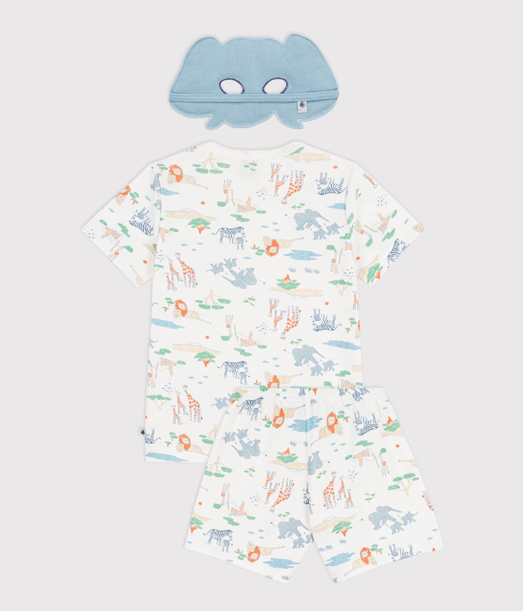 Pyjama short déguisement enfant en coton imprimé savane – D1