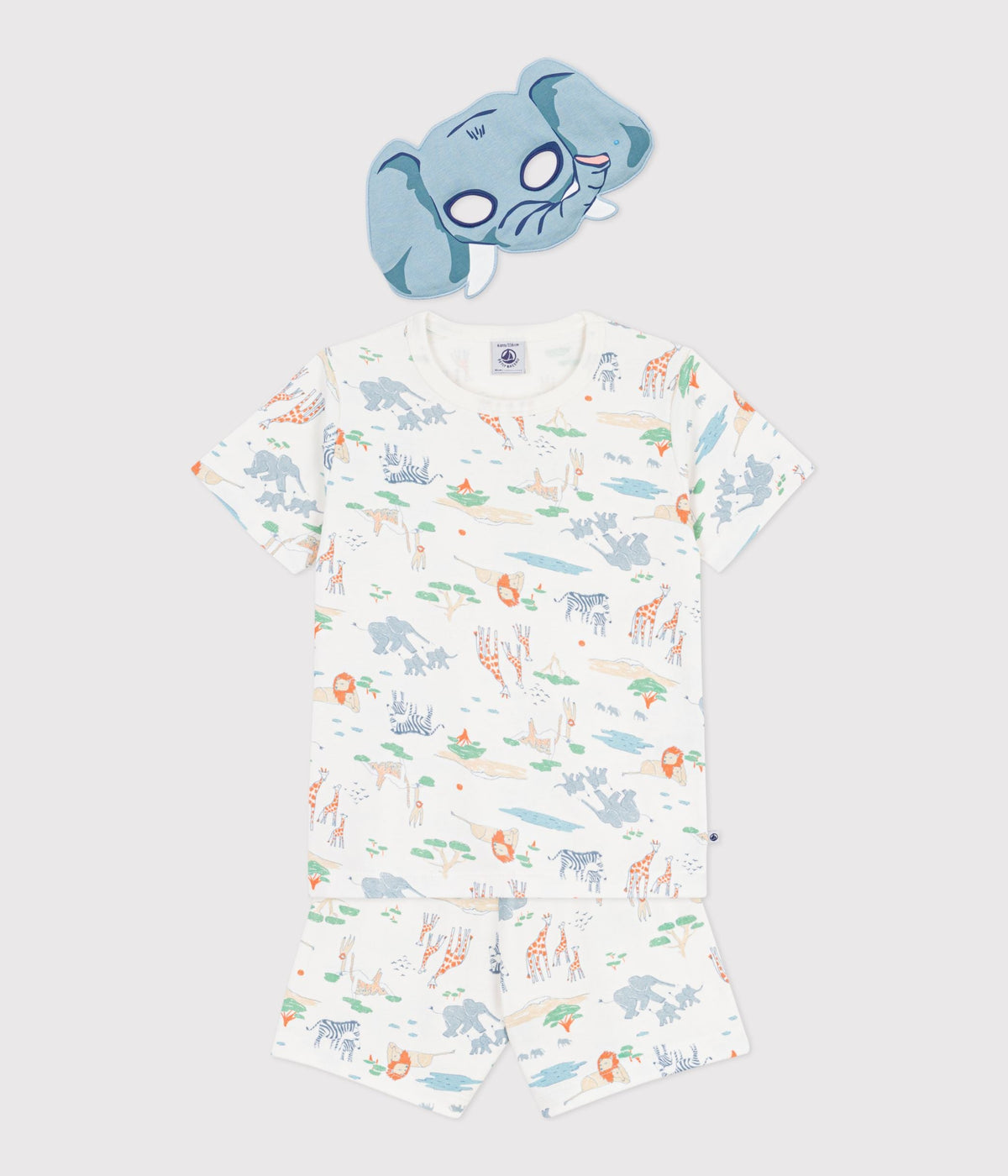 Pyjama short déguisement enfant en coton imprimé savane – F2