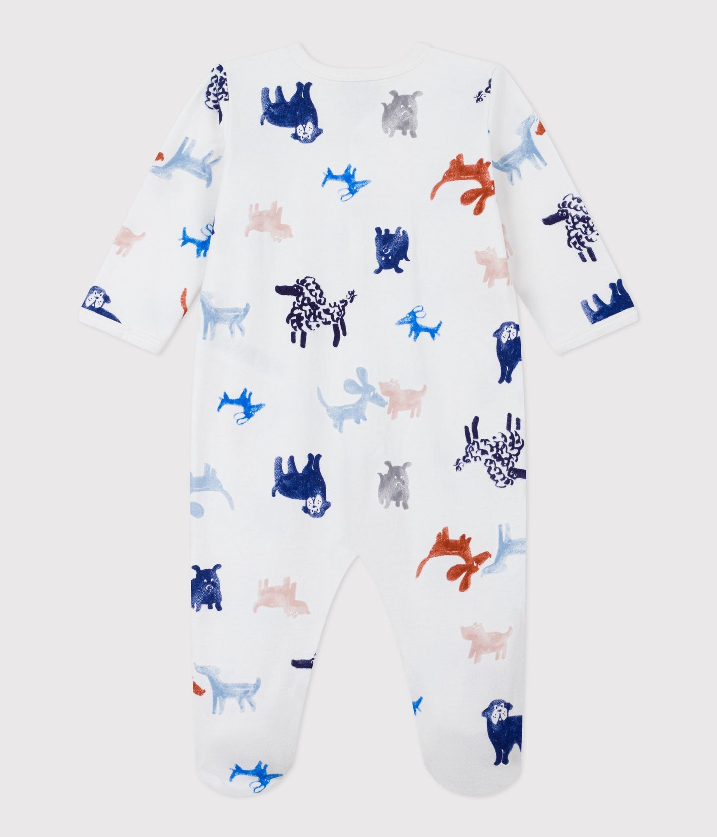 Pyjama bébé en molleton gratté imprimé chien – D1