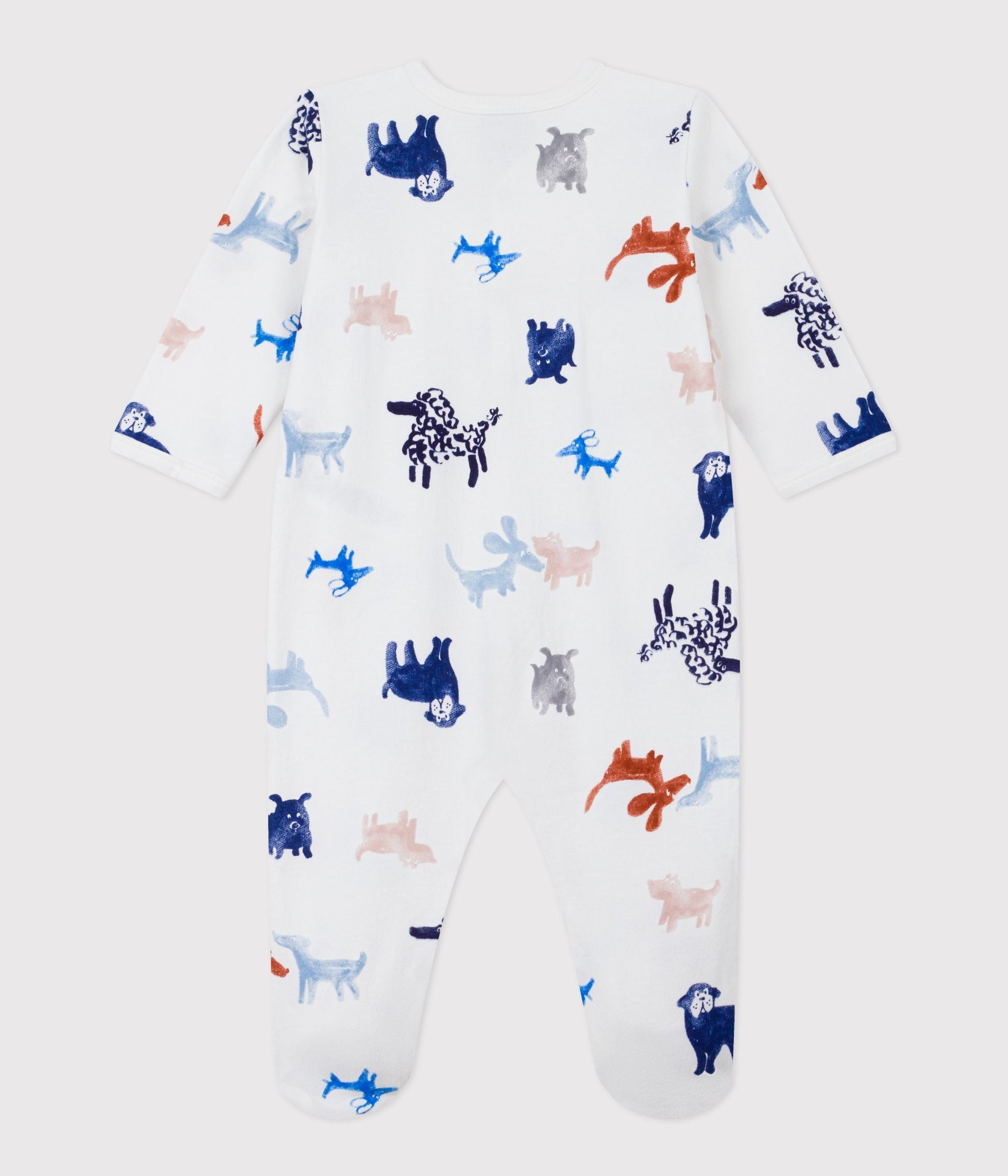Pyjama bébé en molleton gratté imprimé chien – D1