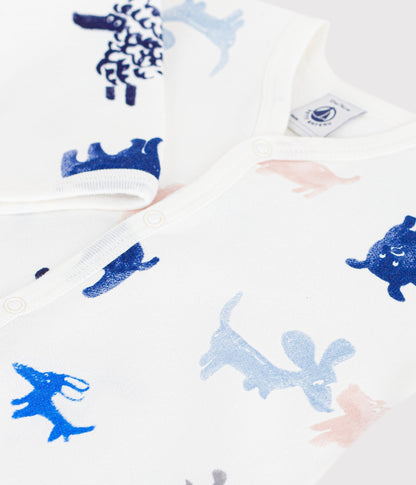 Pyjama bébé en molleton gratté imprimé chien – Z1
