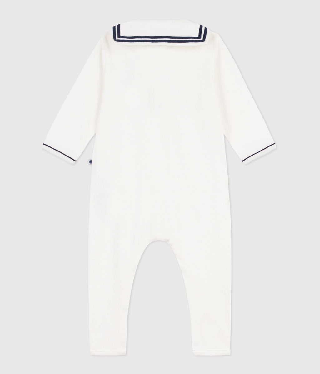 Pyjama bébé sans pieds en coton à col vareuse – D1