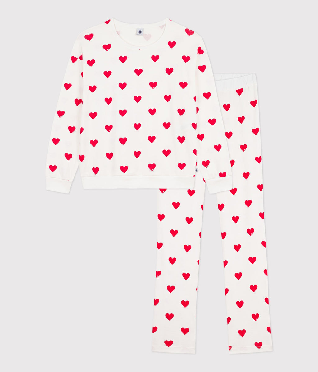 Women's heart print cotton pyjamas