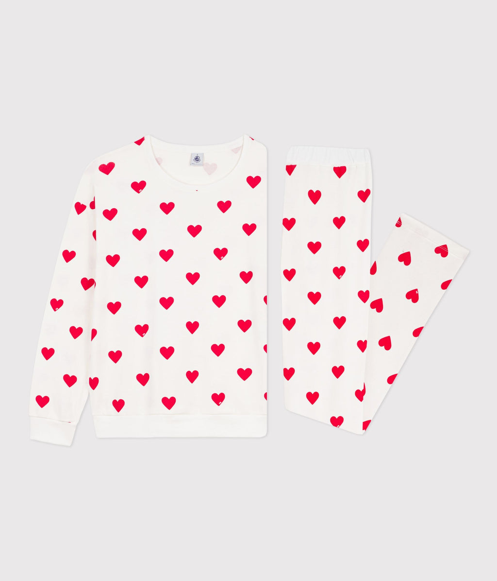 Women's heart print cotton pyjamas